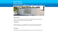 Desktop Screenshot of parkplaceassociation.com