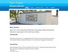 Tablet Screenshot of parkplaceassociation.com